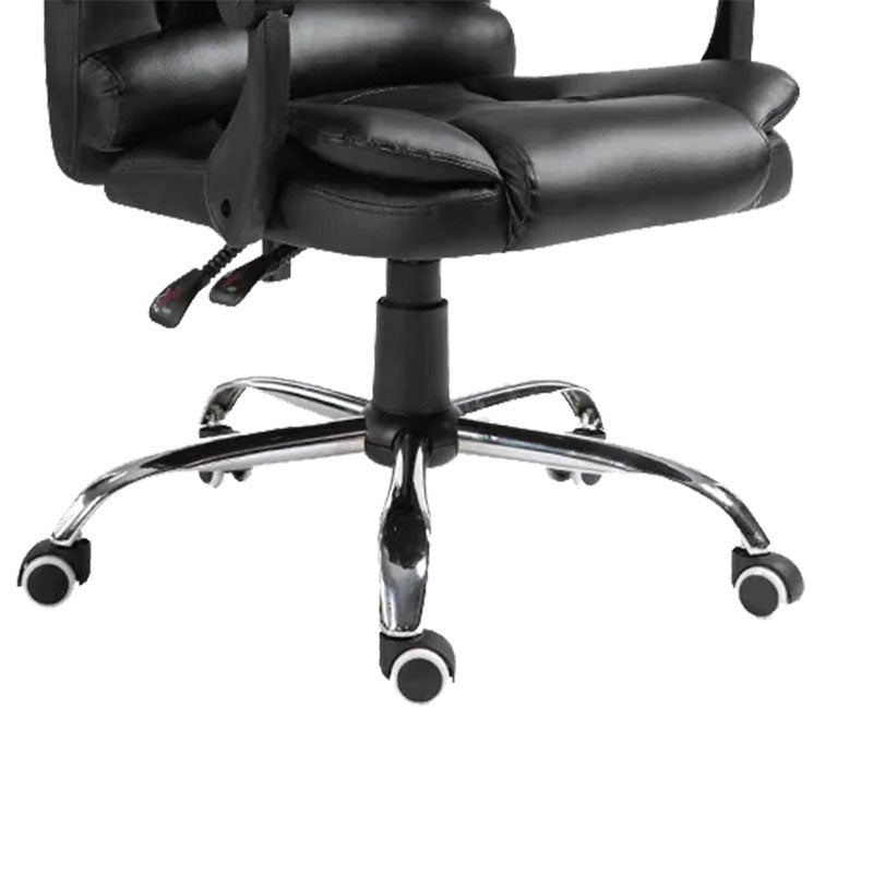 Scaun birou manager Benett negru pu, 62x48x110 cm, detaliu produs