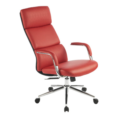 Scaun birou managerial cu functie reglabila Bendona, roșu, 71x78x119-127 cm, perspectiva suplimentara