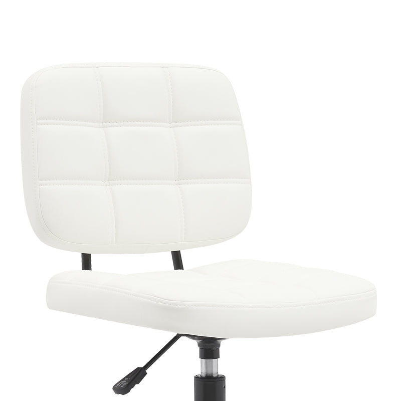 Scaun birou Sedia pu, alb, 50x50x75-85 cm