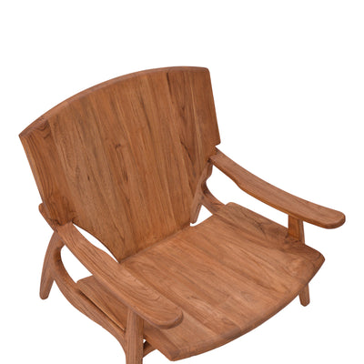 Scaun Brazin lemn de tec, Natural, 72x71x77 cm, foto produs 6