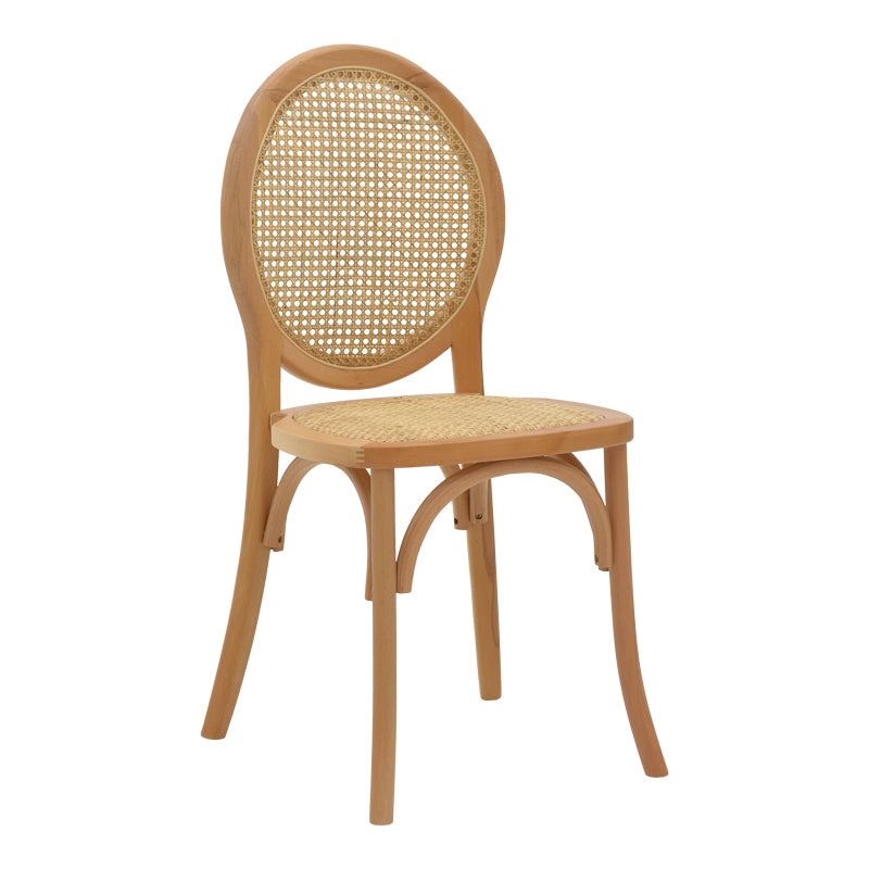 Scaun Camil, lemn de fag, ratan, Natural, 45x50x94 cm