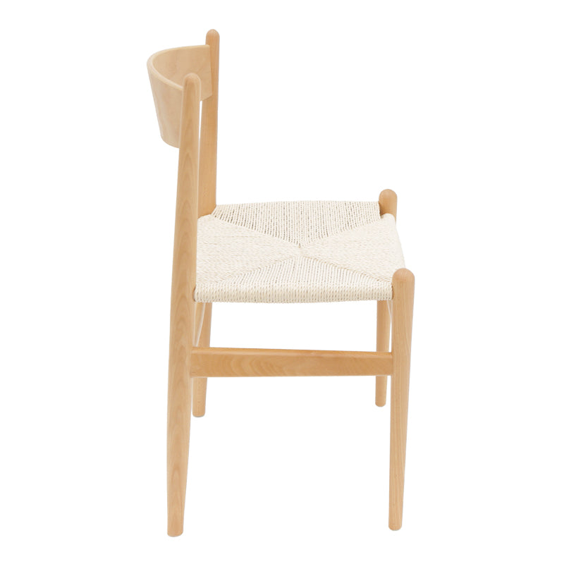 Scaun Conan din lemn de fag Natural - scaun frânghie, Natural, 52x46x78 cm