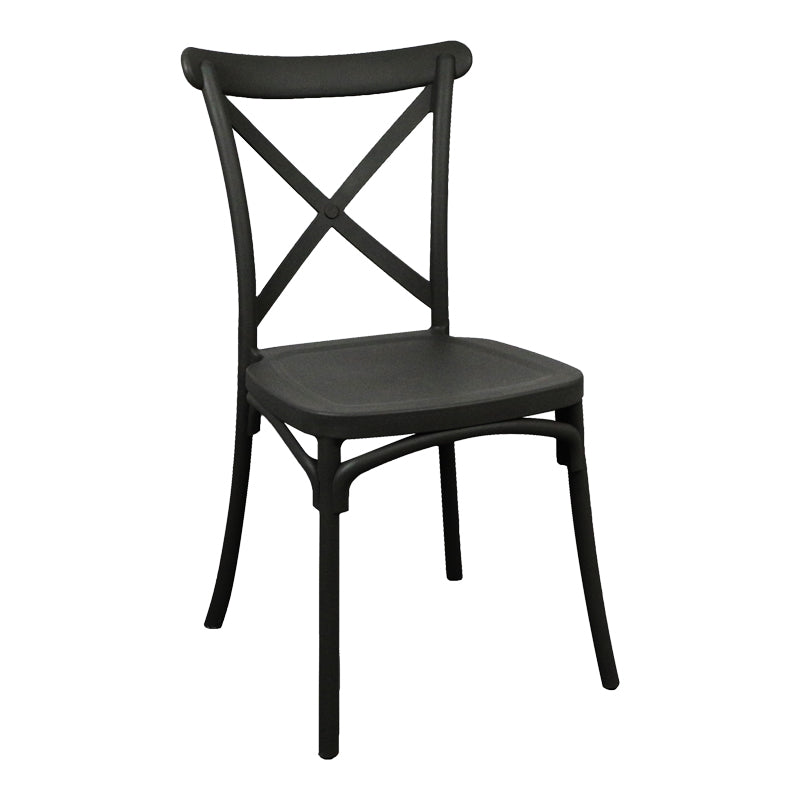 Scaun Crossie, Diverse culori, 38x46x82 cm - Negru