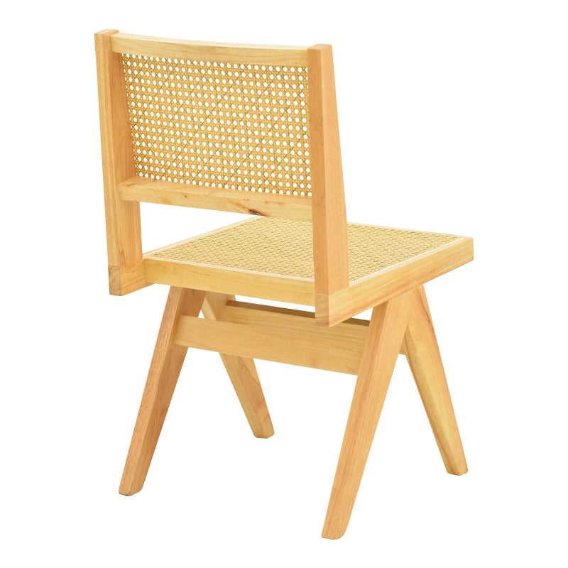 Scaun cu design natural Winslow, Lemn Rubberwood-Ratan, 46x58x80 cm