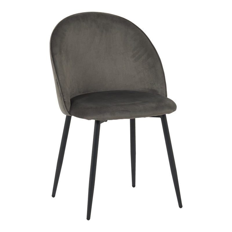 Scaun cu funcție confort Perch, Velur, Negru, 50x43x82 cm