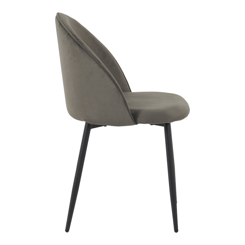 Scaun cu funcție confort Perch, Velur, Negru, 50x43x82 cm