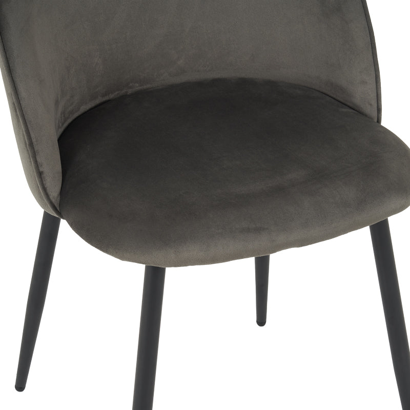 Scaun cu funcție confort Perch, Velur, Negru, 50x43x82 cm