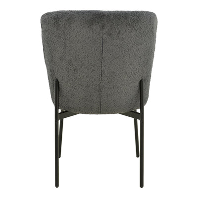 Scaun cu funcție Houlian, Stil Modern, Material textil antracit și metal, negru, 46x66x89 cm, foto produs