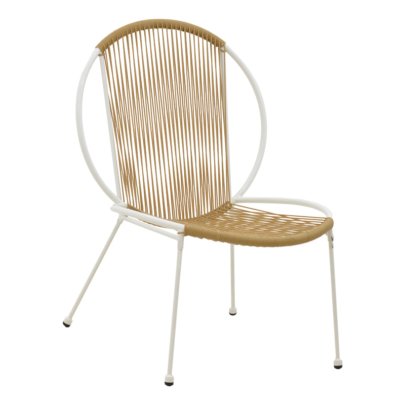Scaun Dapper metal alb- pe Natural 64x74x76 cm