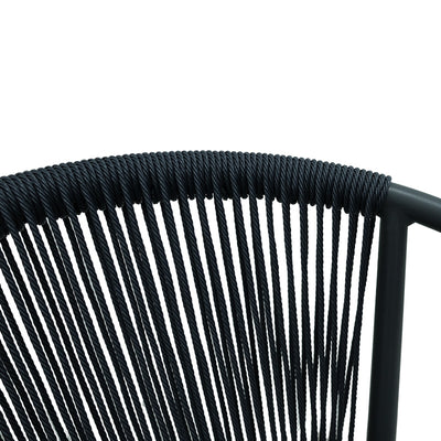 Scaun de aluminiu Convince stivuibil cu cadru Gri-textilene-pe ratan, 56x63x82 cm, foto produs 6