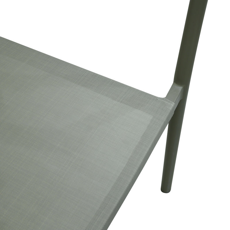Scaun de aluminiu Convince stivuibil cu cadru maro-textilen-PE din rattan, 56x63x82 cm, foto produs 7