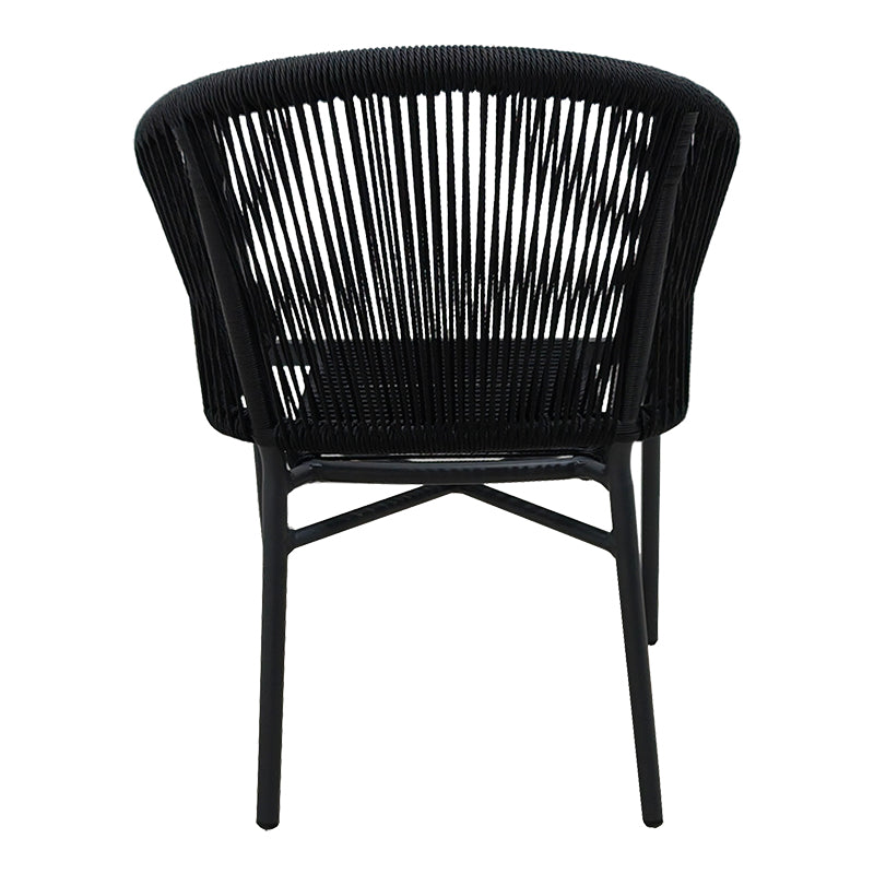 Scaun de aluminiu Legana cadru antracit-ratan, 56x66x82 cm