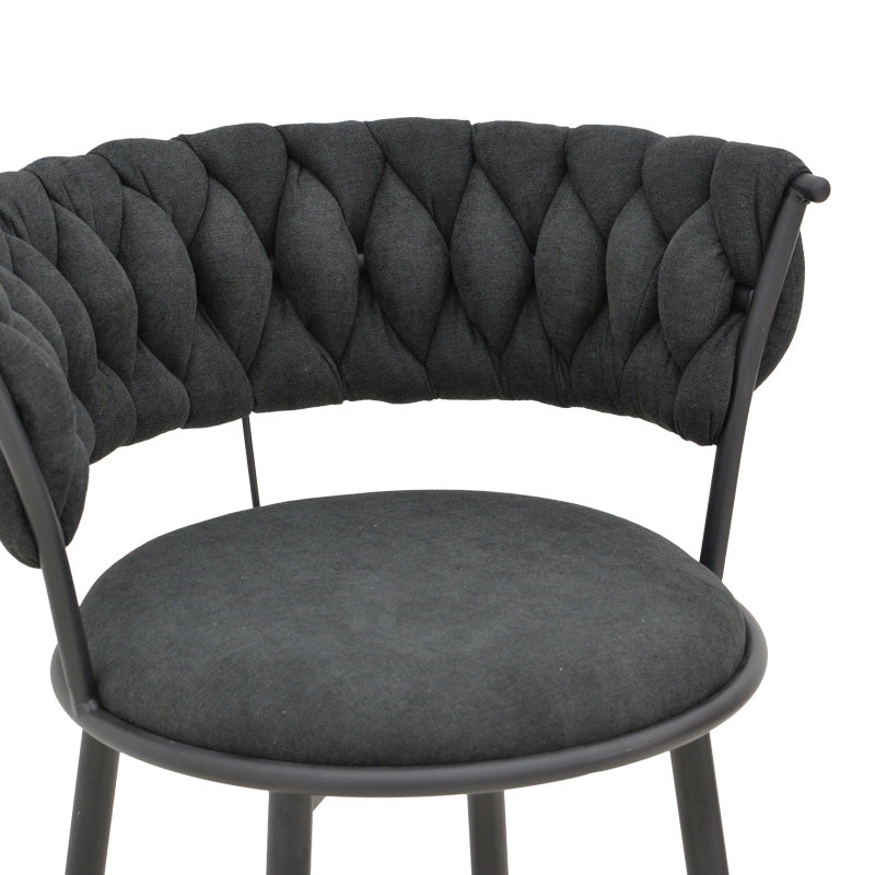 Scaun de Bar Alkia I textil, neagra, 50x56x95 cm, foto produs 6