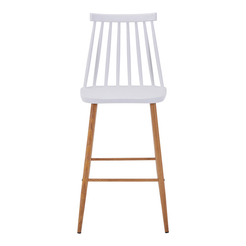 Scaun de bar Aurora I, polipropilena si metal natural, 42x47x99 cm - Alb