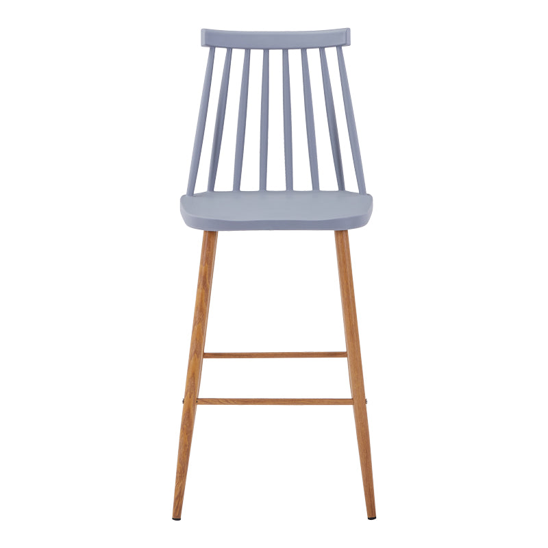 Scaun de bar Aurora I, polipropilena si metal natural, 42x47x99 cm - Gri