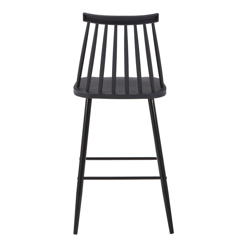 Scaun de bar Aurora I, polipropilena si metal, 42x47x99 cm - Negru