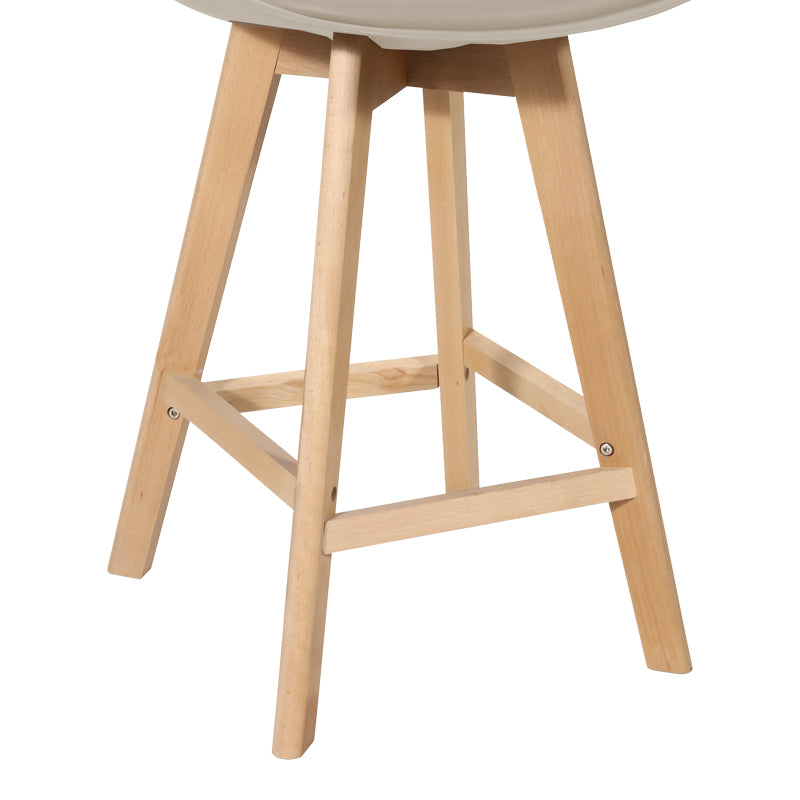 Scaun de bar cu reglare înălțime Gaston, Lemn, Cappuccino, 49x56x112 cm