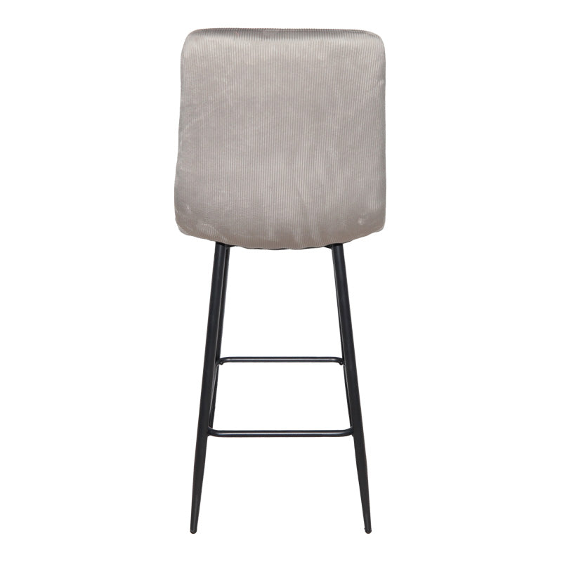 Scaun de bar cu functie de rotire, tesatura, neagra, 43x55x114 cm - Gri