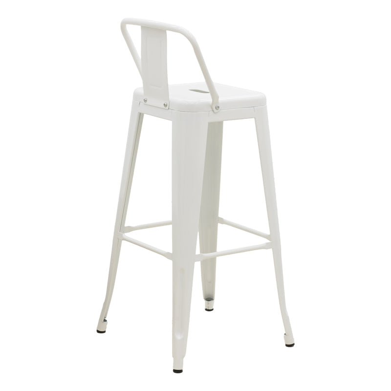 Scaun de bar cu spatar Utopia metal, alb, 42x42x97 cm, imagine suplimentara