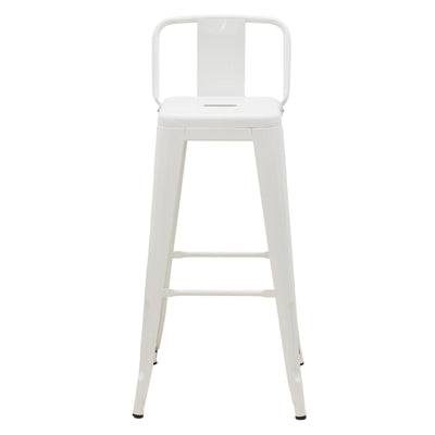 Scaun de bar cu spatar Utopia metal, alb, 42x42x97 cm, perspectiva suplimentara