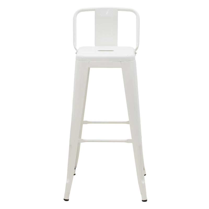 Scaun de bar cu spatar Utopia metal, alb, 42x42x97 cm, perspectiva suplimentara