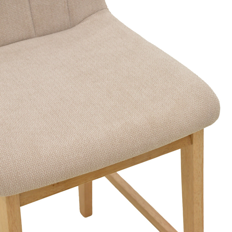 Scaun de bar Dalby, Lemn rubberwood, 50x45x103 cm - Sonoma-Bej