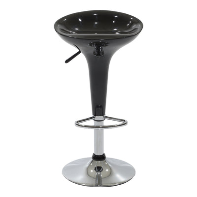 Scaun de bar Felice reglabil pe inaltime baza, negru-crom, 40x43x84 cm, perspectiva suplimentara