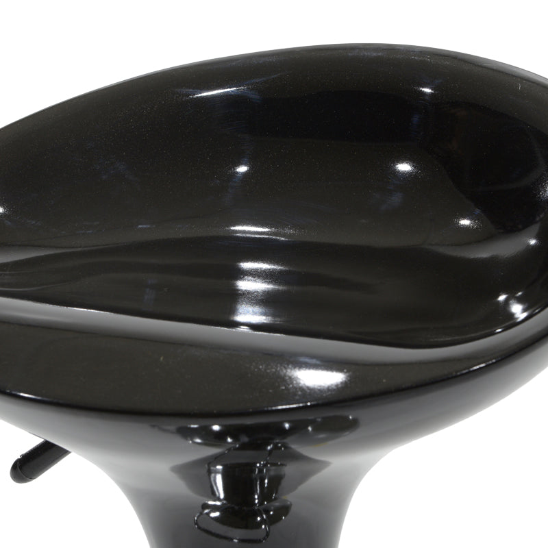 Scaun de bar Felice reglabil pe inaltime baza, negru-crom, 40x43x84 cm