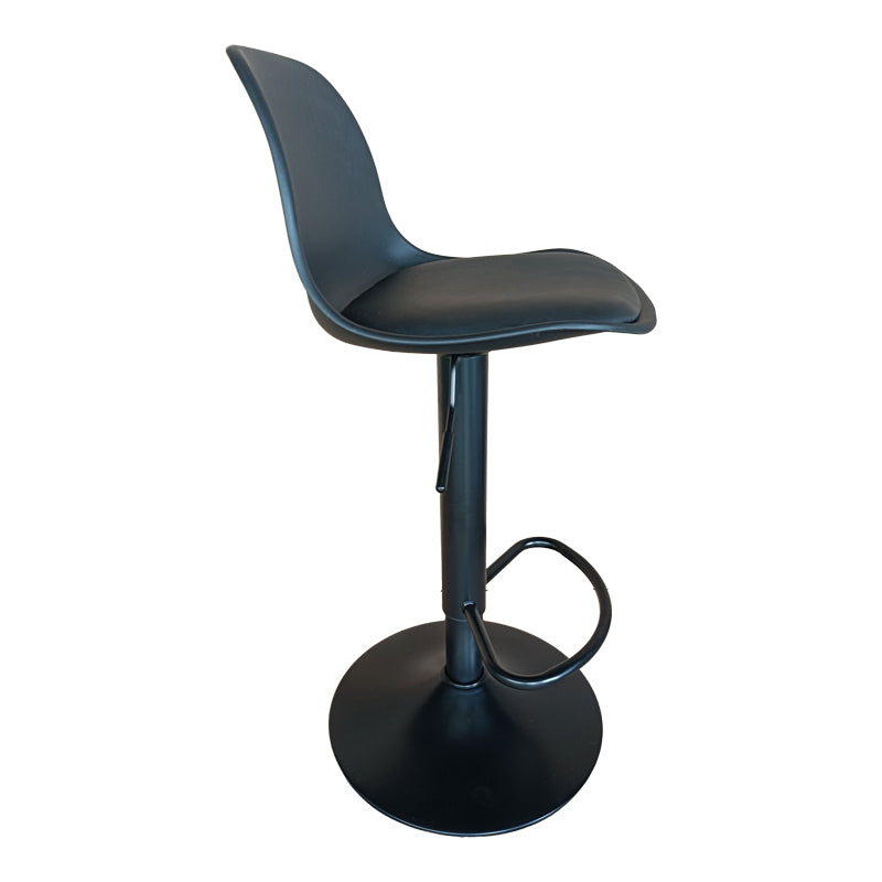 Scaun de bar Louser reglabil pe inaltime negru cu perna - baza, neagra, 44x46x114 cm - Negru