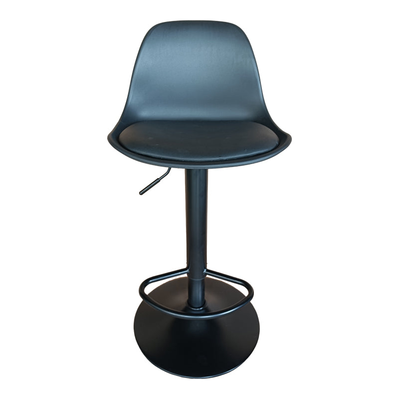 Scaun de bar Louser reglabil pe inaltime negru cu perna - baza, neagra, 44x46x114 cm - Negru
