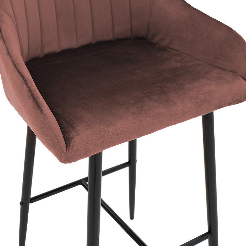 Scaun de bar Patrin, Portocaliu - Negru, 68x45x101 cm - Portocaliu