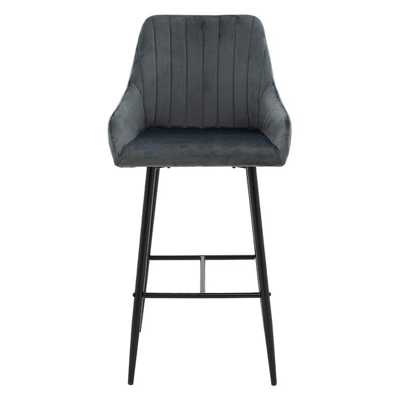 Scaun de bar Patrin, Portocaliu - Negru, 68x45x101 cm - Gri inchis