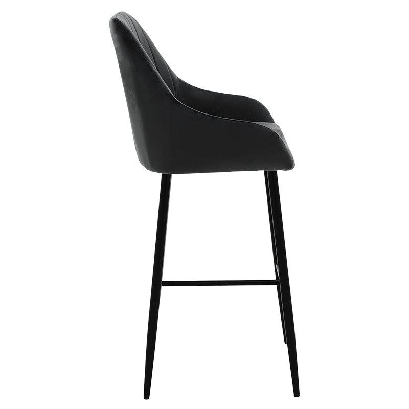 Scaun de bar Patrin, Portocaliu - Negru, 68x45x101 cm - Negru