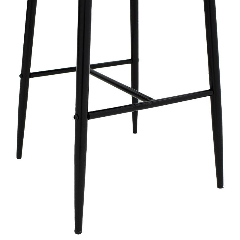 Scaun de bar Patrin, Portocaliu - Negru, 68x45x101 cm - Negru