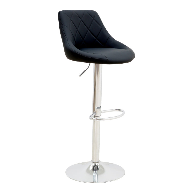 Scaun de bar reglabil pe inaltime Boronez, Negru, 47x49x112 cm - Negru