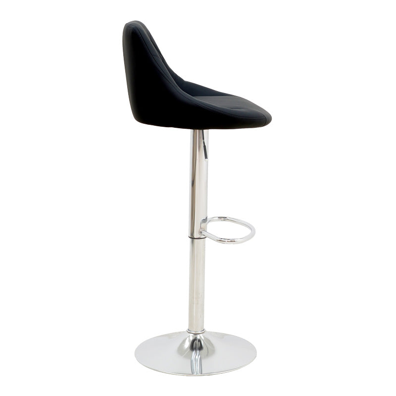 Scaun de bar reglabil pe inaltime Boronez, Negru, 47x49x112 cm - Negru