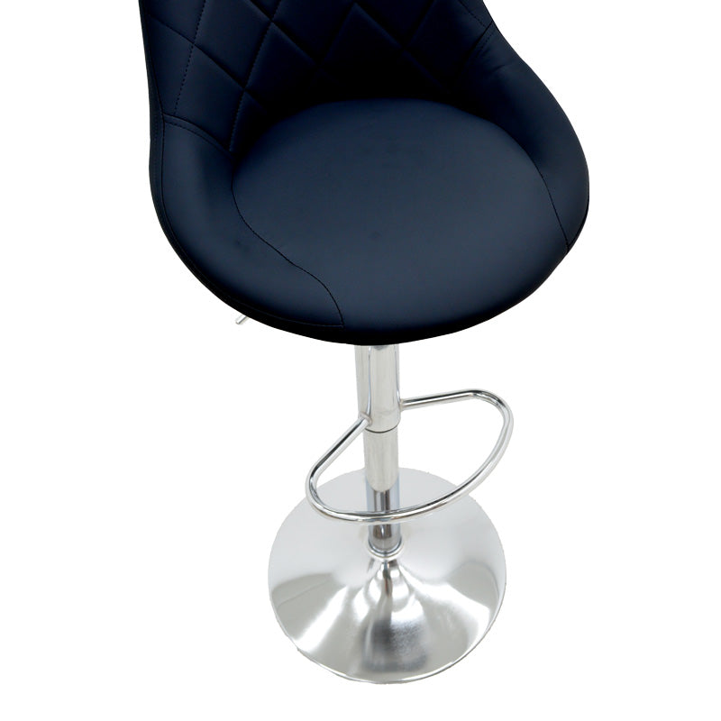 Scaun de bar reglabil pe inaltime Boronez, Negru, 47x49x112 cm - Negru