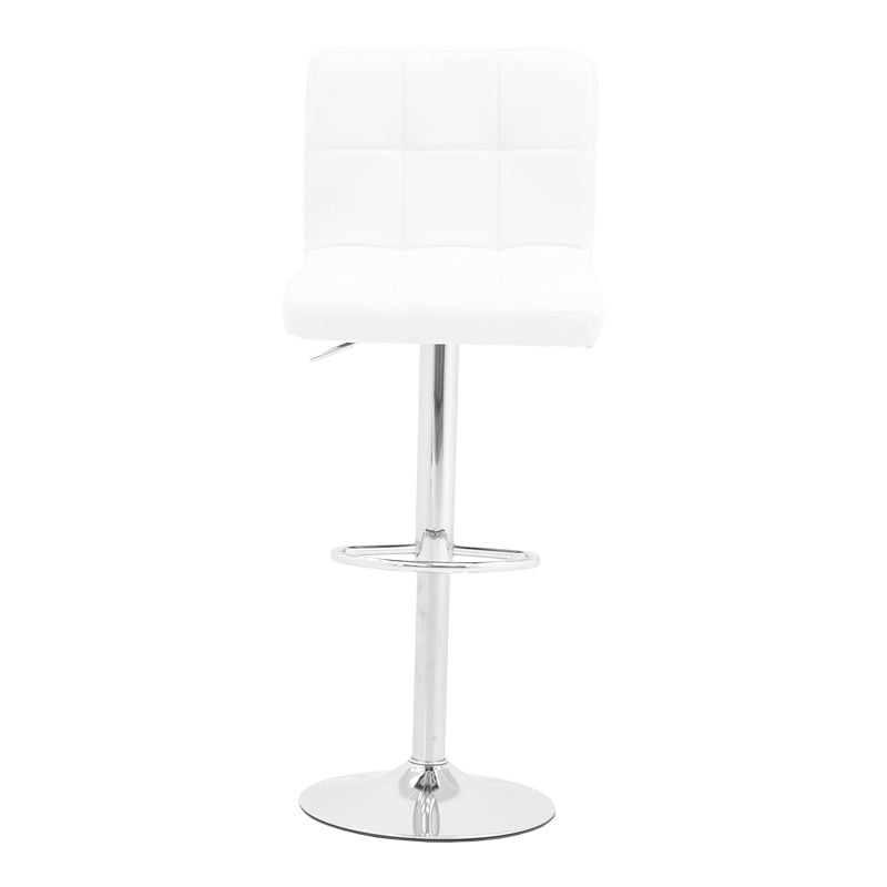 Scaun de bar Remina, Alb - Negru, 44x44x112 cm - Alb