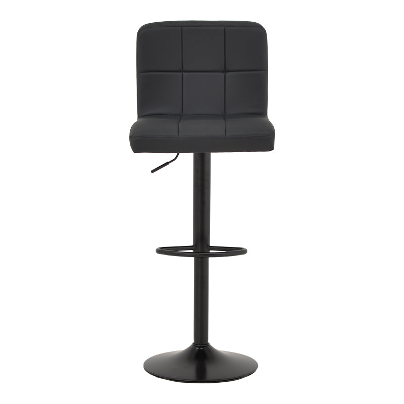 Scaun de bar Remina, Alb - Negru, 44x44x112 cm - Negru