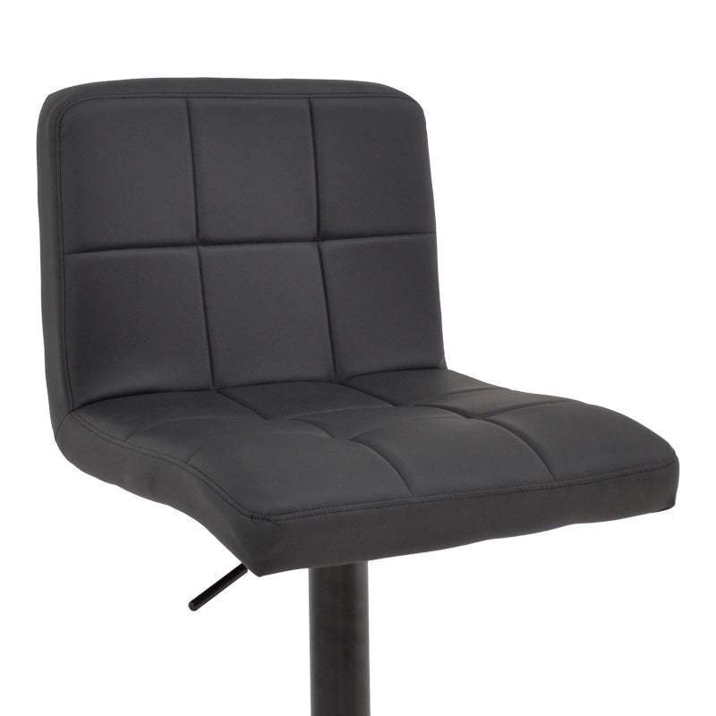 Scaun de bar Remina, Alb - Negru, 44x44x112 cm - Negru