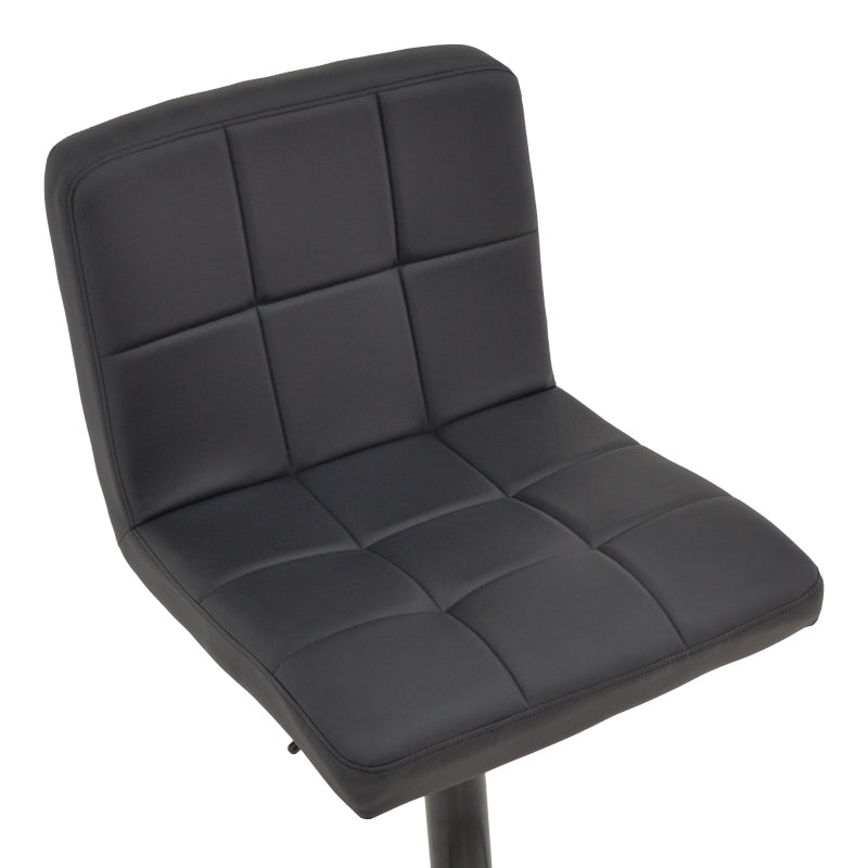 Scaun de bar Remina, Alb - Negru, 44x44x112 cm - Negru