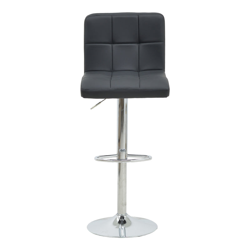 Scaun de bar Remina reglabil pe inaltime, pu-crom, 44x44x112 cm