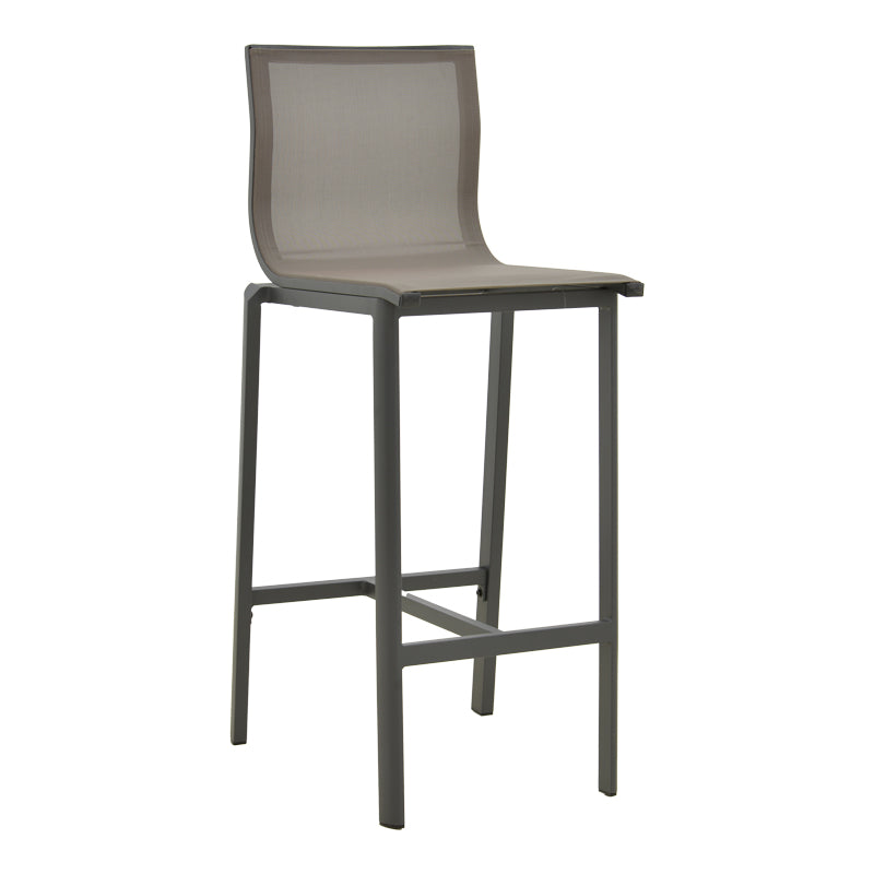 Scaun de bar Melina, aluminiu si textil, 57x52x106 cm - Antracit