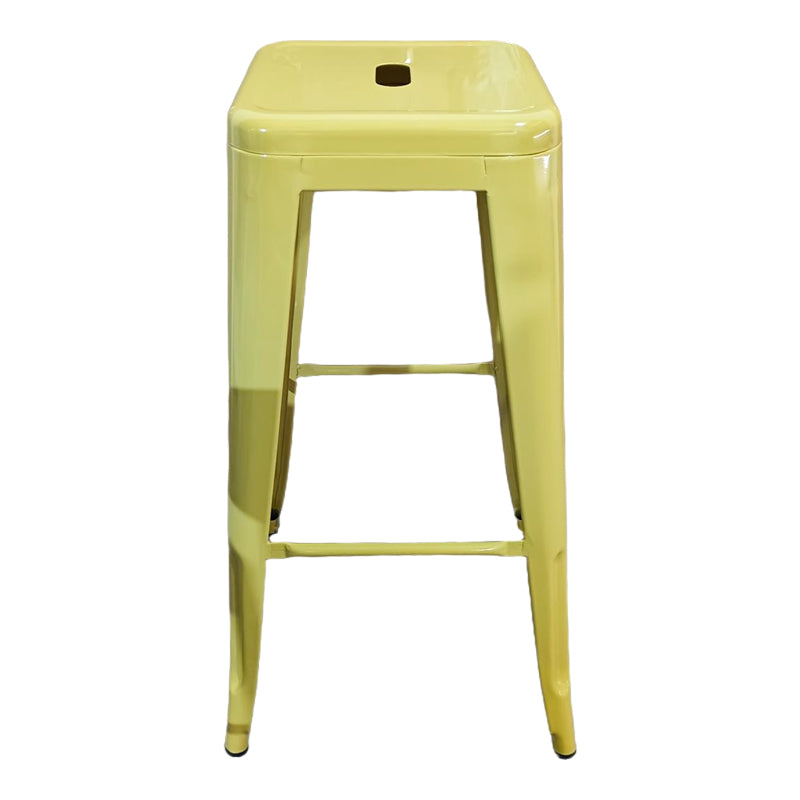 Scaun de bar Utopia metal, Negru, 42x42x76 cm - Galben