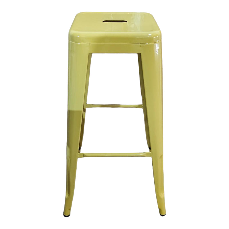 Scaun de bar Utopia metal, Negru, 42x42x76 cm - Galben