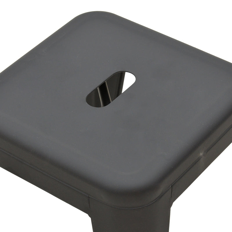 Scaun de bar Utopia metal, Negru, 42x42x76 cm