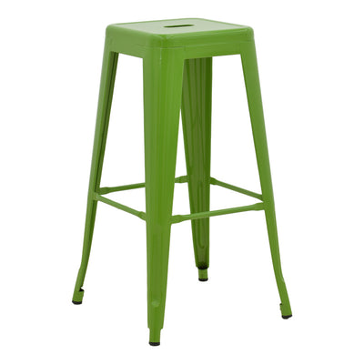 Scaun de bar Utopia, metalic Verde, 42x42x76 cm