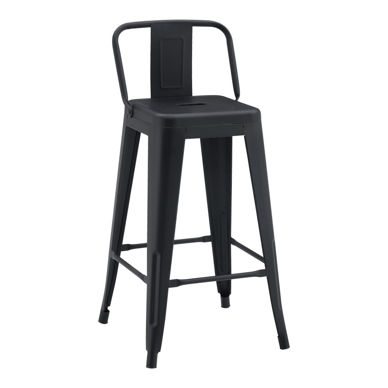 Scaun de bar Utopia, Negru Mat, 42x42x86 cm