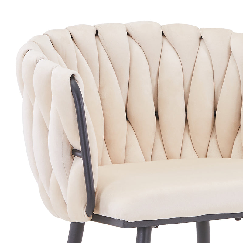 Scaun de bar Vivian bej catifea, 57x50x100 cm - Bej