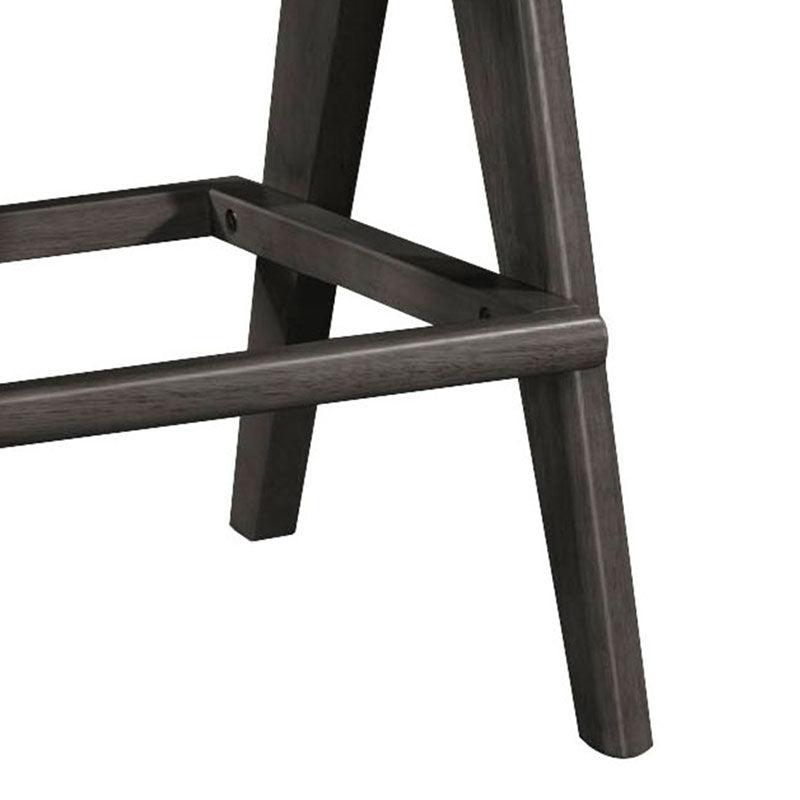 Scaun de bar Winslow, Negru - Nuc, 46x44x98 cm - Negru